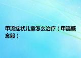 甲流症状儿童怎么治疗（甲流概念股）