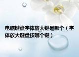 电脑键盘字体放大键是哪个（字体放大键盘按哪个键）
