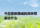 今日更新挪威的森林想表达什么