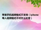 苹果手机视频格式不支持（iphone导入视频格式不对怎么处理）