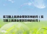实习期上高速会受到怎样的罚（实习期上高速会受到怎样的处罚）