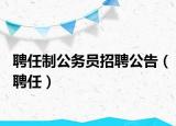 聘任制公务员招聘公告（聘任）
