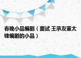 春晚小品编剧（面试 王承友董太锋编剧的小品）