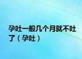 孕吐一般几个月就不吐了（孕吐）