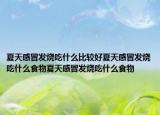 夏天感冒发烧吃什么比较好夏天感冒发烧吃什么食物夏天感冒发烧吃什么食物