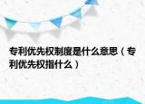 专利优先权制度是什么意思（专利优先权指什么）
