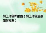 网上诈骗咋报案（网上诈骗应该如何报案）