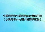 小爱同学和小爱同学play有啥不同（小爱同学play跟小爱同学区别）