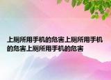 上厕所用手机的危害上厕所用手机的危害上厕所用手机的危害