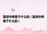 篮球中锋是干什么的（篮球中锋是干什么的）
