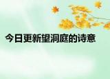 今日更新望洞庭的诗意