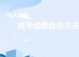 怎么查成考成绩（成考成绩查询方法）