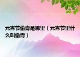 元宵节偷青是哪里（元宵节里什么叫偷青）