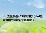 dnf女圣职者4个转职排行（dnf圣职者哪个转职职业最强吧）