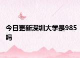 今日更新深圳大学是985吗