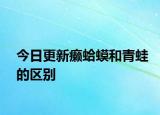 今日更新癞蛤蟆和青蛙的区别