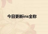 今日更新ins全称
