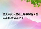 圣人不死大盗不止通俗解释（圣人不死,大盗不止）