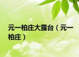 元一柏庄大露台（元一柏庄）