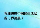乔清陆在中国的生活状况（乔清晨）