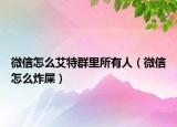 微信怎么艾特群里所有人（微信怎么炸屎）