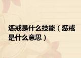 惩戒是什么技能（惩戒是什么意思）
