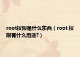 root权限是什么东西（root 权限有什么用途?）