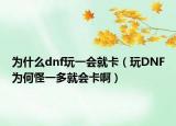 为什么dnf玩一会就卡（玩DNF为何怪一多就会卡啊）