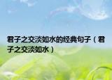 君子之交淡如水的经典句子（君子之交淡如水）