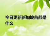 今日更新新加坡首都是什么