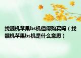 找靓机苹果bs机值得购买吗（找靓机苹果bs机是什么意思）