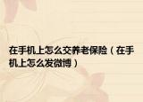在手机上怎么交养老保险（在手机上怎么发微博）