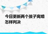 今日更新两个孩子离婚怎样判决