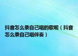 抖音怎么录自己唱的歌呢（抖音怎么录自己唱伴奏）