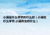 小满是什么季节吃什么好（小满在什么季节,小满养生吃什么）