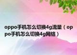 oppo手机怎么切换4g流量（oppo手机怎么切换4g网络）