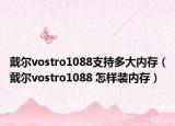 戴尔vostro1088支持多大内存（戴尔vostro1088 怎样装内存）