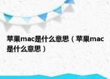 苹果mac是什么意思（苹果mac是什么意思）
