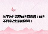 孩子改姓需要前夫同意吗（前夫不同意改姓能起诉吗）