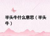 半头牛什么意思（半头牛）