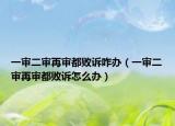 一审二审再审都败诉咋办（一审二审再审都败诉怎么办）