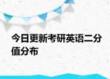 今日更新考研英语二分值分布