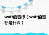wait的音标（wait的音标是什么）