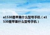 a1530是苹果什么型号手机（a1530是苹果什么型号手机）