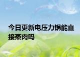 今日更新电压力锅能直接蒸肉吗