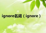 ignore名词（ignore）
