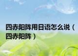 四赤阳阵用日语怎么说（四赤阳阵）