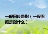 一般固废是指（一般固废是指什么）