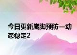 今日更新崴脚预防—动态稳定2