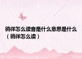 徜徉怎么读音是什么意思是什么（徜徉怎么读）